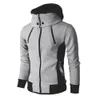 Mens Zip Jackets Autumn Winter Casual Wool Jacket Bomber Jacka krage Huven Män Slim Hood XXL 5XL