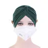 Turban-Hut, weiblich, reines Haarband, Hut, Knopf, Stirnband, Turbante, Kopfbedeckung, Schlafmütze, Erwachsene, Beadana, Hendwarp, Chemo-Handtuch, Haar-Accessoires DAW270