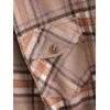 Automne Hiver Contraste ColorPlaid Manteau de laine Lâche Casual Épaissi Chaud Femmes Long Manteau de laine avec ceinture 210604