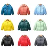 2020 Autumn Winter Hooded Children Down Jackets For Girls Candy Color Warm Kids Down Coats for Boys 2-9 Years Outterkläder H0909