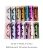 2021 Epacket gratuit Carte colorée Faux cils en fibre 15 styles au choix avec pinceau