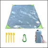 Filtar textilier hem trädgårdblanketer lätt filt filt vattentät sandsäker ficka strand picknick cam portable groundsheet tarp droppe deli