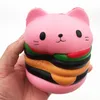 Partybevorzugung Katzenkopf Burger Spielzeug Kawaii Dekompression Einfache Dimple Release Stress Ease Spirit Pinch It Anti-Stress-Ball