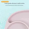 Piatti per bambini in silicone Cartoon Whale Ciotola di aspirazione divisa impermeabile per stoviglie per bambini Ciotola per alimenti antiscivolo BPA Free G1210