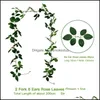 Festive Party Supplies Home Garden Decorative Flowers & Wreaths Simation Leaves 1.95M Rattan Rose Leaf Vine Wedding Arrangement Arch Decorat