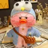 30cm Netred Wearing Hyaluronic Acid Little Yellow Duck Doll Ducks Lalafanfan Plush soft Toys Birthday 220115