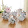 Conjunto de bule de chá de cerâmica óssea china adorável bule de porcelana de grande capacidade para presente de casamento 3248738