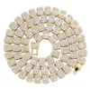9mm Men's Baguette Tennis Chain &Bracelet 14K White Gold Plated Soild Real Iced Diamond Hip Hop Jewelry for Men Women gifts252T