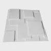 ART3D 50X50CM 3Dプラスチック壁パネルステッカー防音モダンな装飾ホワイトリビングルームベッドルームテレビの背景（12タイルのパック32 SQ FT）