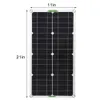 12V 30W SOLAR PANEL KIT Komplett 10A 30A 50A 60A Controller RV Camping Bilbåt Batteri Telefon USB Power Bank Charger