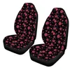 Housses de siège de voiture JUN TENG noir bas rouge Rose première rangée 1/2 pièces housse de protection intérieure facile à nettoyer accessoires antidérapants