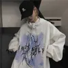 Paar mannen / vrouwen gothic hoodies sweatshirt harajuku losse tops punk heren kleding hiphop streetwear winter hooded sweatshirt 211019