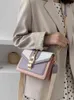 Contrast Color Fashion Change Crossbody Сумки PU Кожаные Ladi Сумки Маленькие Женщины Ручной Сумки 20219WKU