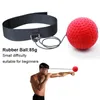 Boxing reflexbollar stansning bollhöjning hastighet reaktion agility hand ögon träning huvudband gym fitness 3 svårighetsnivåer mjukare tennis kamp skicklighet samordning