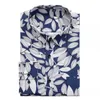 Marca SHANBAO, camisa clásica de manga larga con estampado de flores y hojas de plantas para hombre, camisa informal de primavera de talla grande XXL-10XL 210721