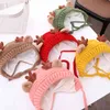 Cute Elk Antlers Baby Hat Winter Warm Plush Knitted Warmer Children Hat Earflap Boys Girls Beanie Christmas Hats