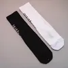 Chaussettes pour hommes Hip Hop Fashion OFF Harajuku Street Style Blanc Long Hommes Skateboard Basketball Stripe Compression Calcetines