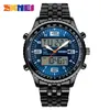 Skmei Outdoor Sport Watch Mężczyźni Alarm Chrono Kalendarz 3BAR Wodoodporny Wodorodek Dual Wyświetlacz Relogio Masculino 1032 Q0524