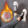 Boots Plush Ankle Women Warm Winter Shoes White Leather Korean High Top Sneakers Platform Lace Up Fur 76655 72764 15003