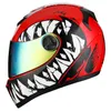 2021 Matte Black Full Face Motorcycle Helm met Dual Lens Motor Motocross Helm Dot voor de mens voor volwassenen Q0630