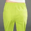 Mode femmes pantalons printemps décontracté pantalon solide taille élastique Haren long 2750 50 210508