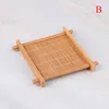 Mats & Pads 1pc Heat Insulation Saucer Bamboo Tea Cup Mat Kitchen Accessories Placemat Holder Dish Pot