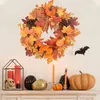 Ghirlande di fiori decorativi T84E Ghirlanda autunnale da 20 pollici Bacche artificiali Zucca Autunno Ghirlanda Ornamenti appesi Halloween Grazie