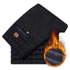 Hiver hommes épais chaud pantalons décontractés 2020 Style classique bureau d'affaires noir droit polaire Stretch pantalon mâle marque X0615