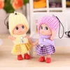 8 cm Kids Toys Dolls Dolce TOET TOCK INTERATTIVO MINI Mini per ragazze Cappello Regalo di bellezza Backpack Pendiari per telefoni cellulari Rendi il bambino più alla moda