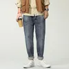 Мужские джинсы Мужские D503 High Street Vintage Jadim Pants для мужчин Японская японная вышивка в стиле. Беспокойный растяжение маленькая прямая