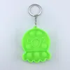 Fidget Toy Party Favor Sensory Jewelry key Chains Push Poo its Bubble Poppers Cartoon Simple Dimple toys Keychain Stress Reliever