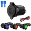 120W Black Color 12V Motorcycle Car Boat Tractor Accessory Waterproof Cigarette Lighter Power Socket Plug Outlet with fuse cable