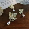 Broches, broches perle pendentif violet papillon pour femmes rose mignon insecte épinglette dessin animé badges en métal bijoux cadeau en gros