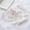 Calcinha 6 pcs / set menina de algodão mulheres cueca pontilha roxo cuecas listradas xadrez pantys lingerie