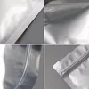 100 teile/los Aluminium Folie Flachen Boden Zip Beutel Dicke Lebensmittel Lagerung Tasche Vakuum Versiegelung Lebensmittel Verpackung Tee Vermeiden licht Beweis