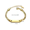 Goxijite Trendy Custom Engrave Name Bracelet For Women Kid Stainless Steel Adjustable Date Charm Gift Link Chain1999