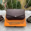 3A luxurys bag women Crossbody Purse 3 pcs/set Messenger bags Handbags Flowers shoulder lady Leather with box