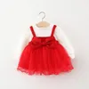 2021 herbst Infant Baby Mädchen Kleid Kleinkind Mädchen 1. Geburtstag Party Prinzessin Kleider Für Baby Mädchen Kleidung 0-2y Kleinkind vestidos Q0716