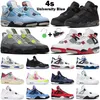 баскетбольные кроссовки мужчины женщины 4s Jumpman University Blue 4 Black Cat Pure Money Guava Ice Lemon Pink Metallic Purple мужские кроссовки Athletic