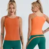 Yoga Outfit Lu-48 Fitness Bra 2 Pieces Set Snabbtorkad Andningsbar Sport Vest Sommar Kvinnor Underkläder