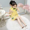 2021 summer girls clothes baby children's casual dress children's clothing feather embroidery youth girls clothes wholesale Q0716