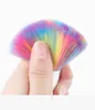 Rainbow Soft Nail Art Dust Brush UV Gel Acrylic Powder Dust Remover DIY Beauty Manicure Cleaning Tools Nail Care Salon