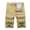 Sommar lastkorta män Casual Bomull Straight Mid-Waist Knee Length Men's Shorts Plus Storlek 30-44 Bermuda Masculina