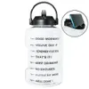 QuiFit 2.5L 3.78L Plastique Large Bouche Gallon Bouteilles D'eau Avec Paille Sans BPA Sport Fitness Tourisme GYM Voyage Carafes Support De Téléphone