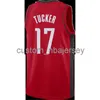 Mens Kvinnor Ungdom PJ Tucker # 17 Red 2020-21 Swingman Jersey Stitched Custom Name Any Number Basketball Jerseys