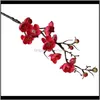 Fournitures de fête de fête Gardenchinese Simulation Prune Ornements décoratifs Bricolage Décoration de mariage Bouquet de maison Faux fleurs Couronnes de branche