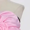 Camisa de retalhos cor-de-rosa sexy para mulheres slash pescoço sem mangas bateu cor slim camisas femininas verão moda 210524