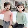 T-shirts For Girls Puff Sleeve Baby Girls T-shirts Spring Autumn T-shirts Children Casual Style Children's Clothing 210412