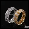 تسليم قطرة المجوهرات الفرقة 2021 18K صفراء بيضاء الذهب المطلي بالميكرويني المغلفة CZ COS RING RINGS HIST FOR FIRFIRE4146540