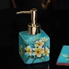 Cerâmica Europeia Garrafa de Sabão Acessórios de Banheiro Espuma Sabonete Dispensador de Cozinha Loção Hand Sanitizer Shampoo 211222